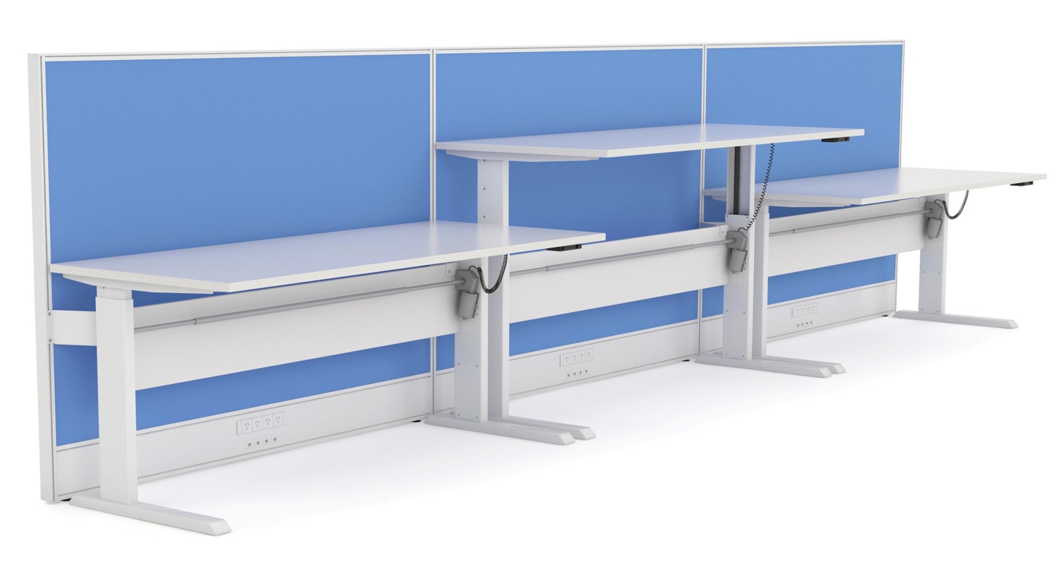Axis Height Adjustable Desks with Ducted Screens
