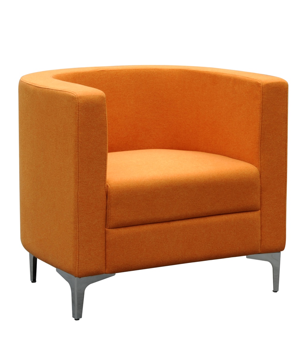 Miko Orange Fabric Tub Chair