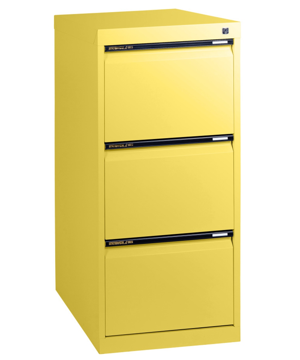 Statewide 3 Drawer Filing Cabinet Lemon Yellow