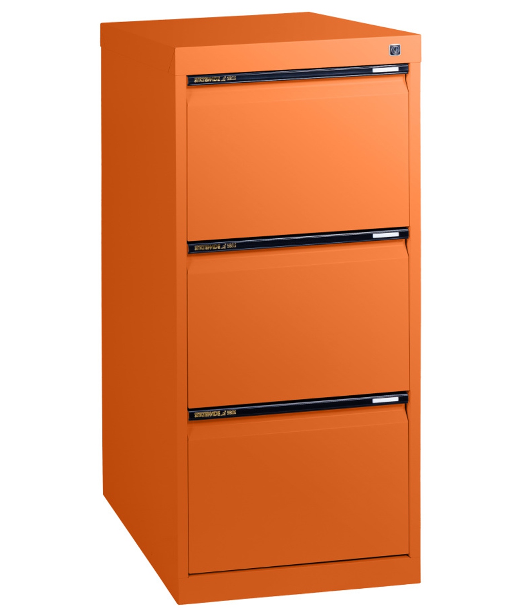 Statewide 3 Drawer Filing Cabinet Orange X15