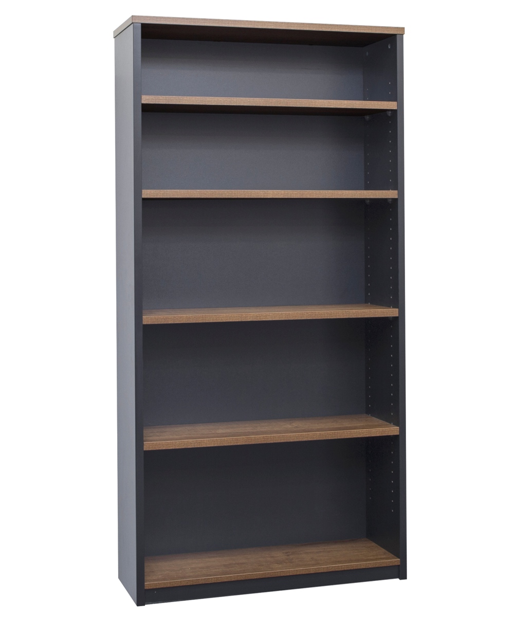 OM Range Regal Walnut and Charcoal Bookcase