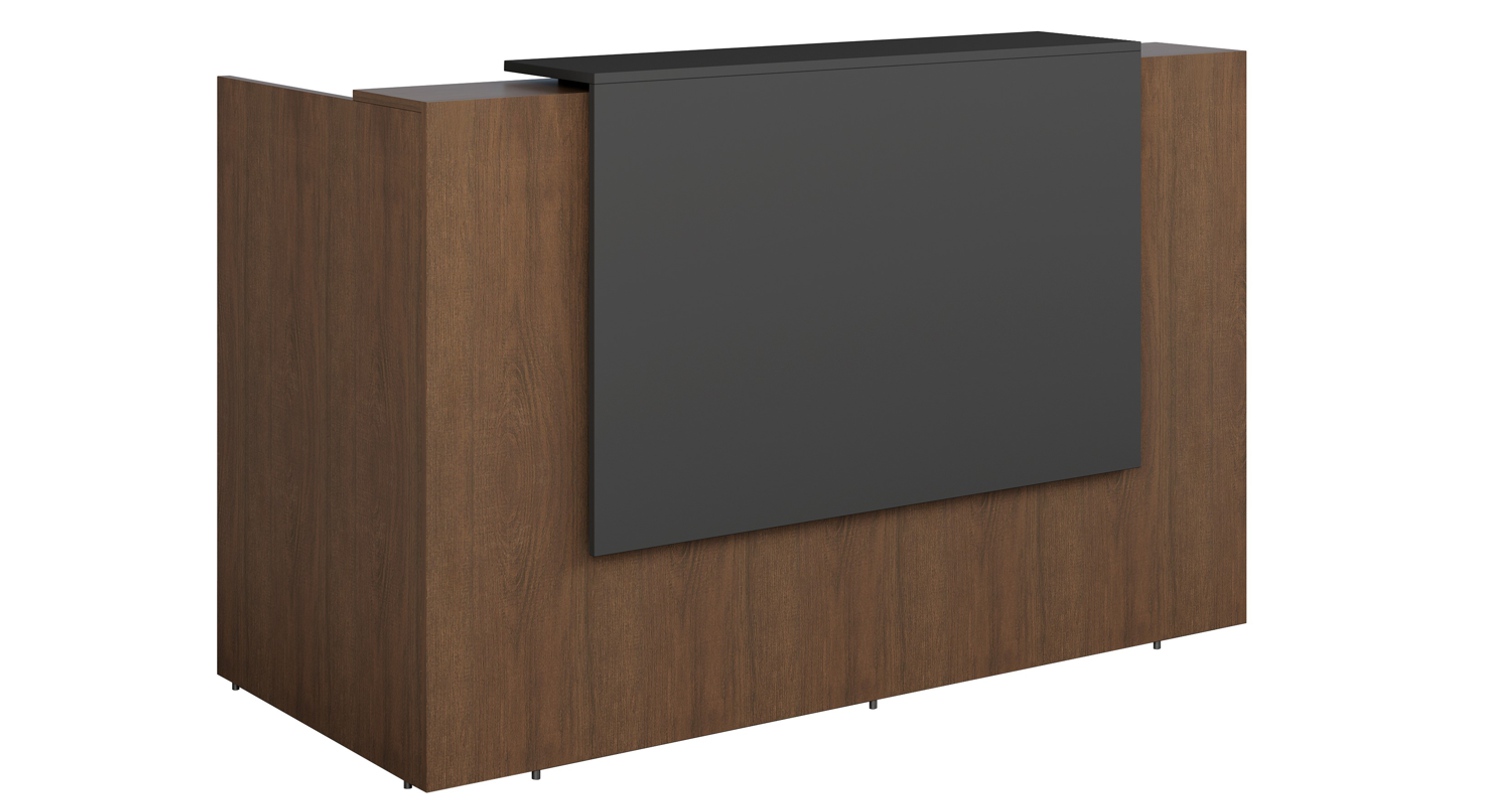 Sorrento Regal Walnut and Charcoal Reception Counter