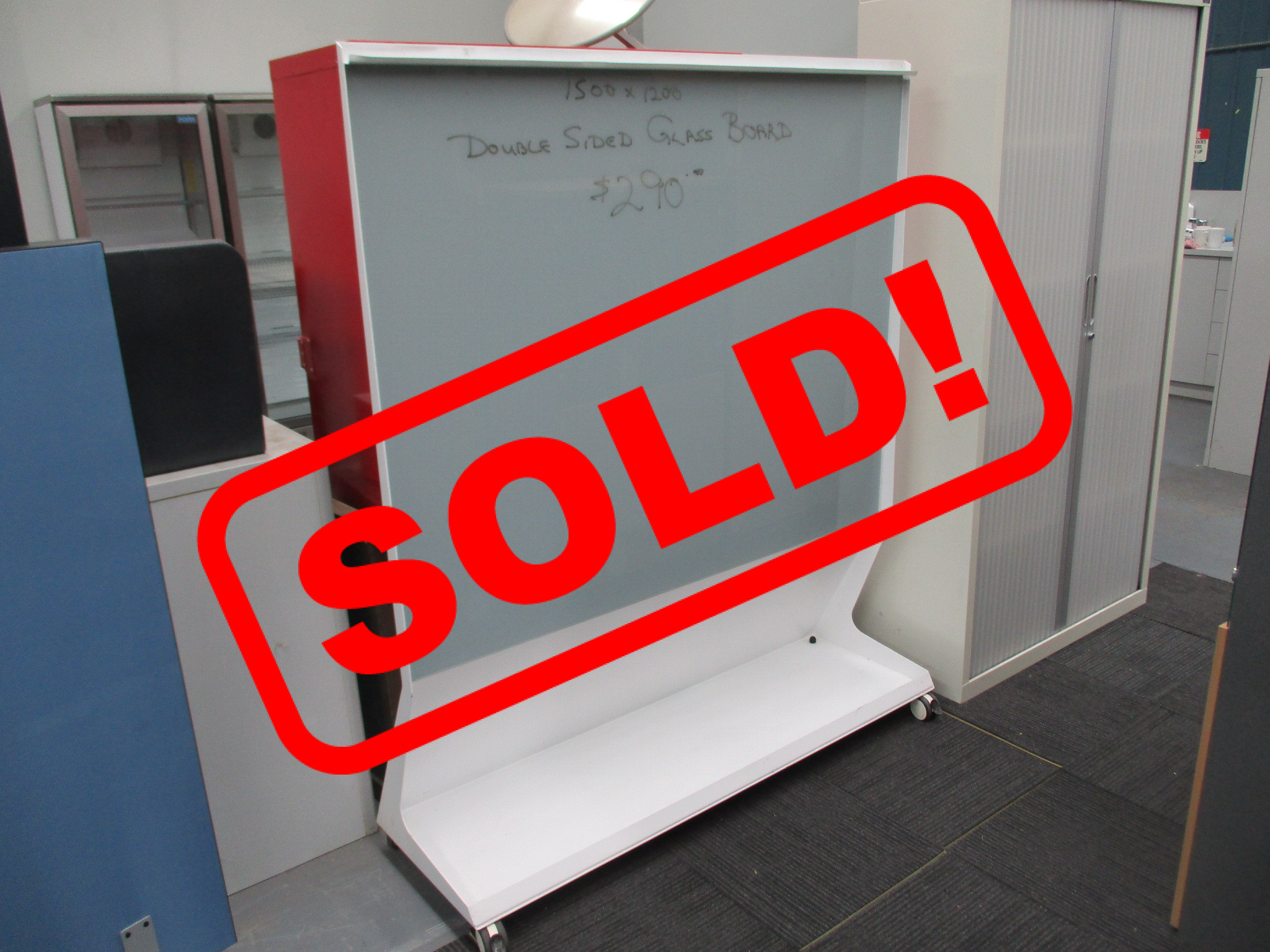 Chat Board Double Sided Mobile Glassboards $290
