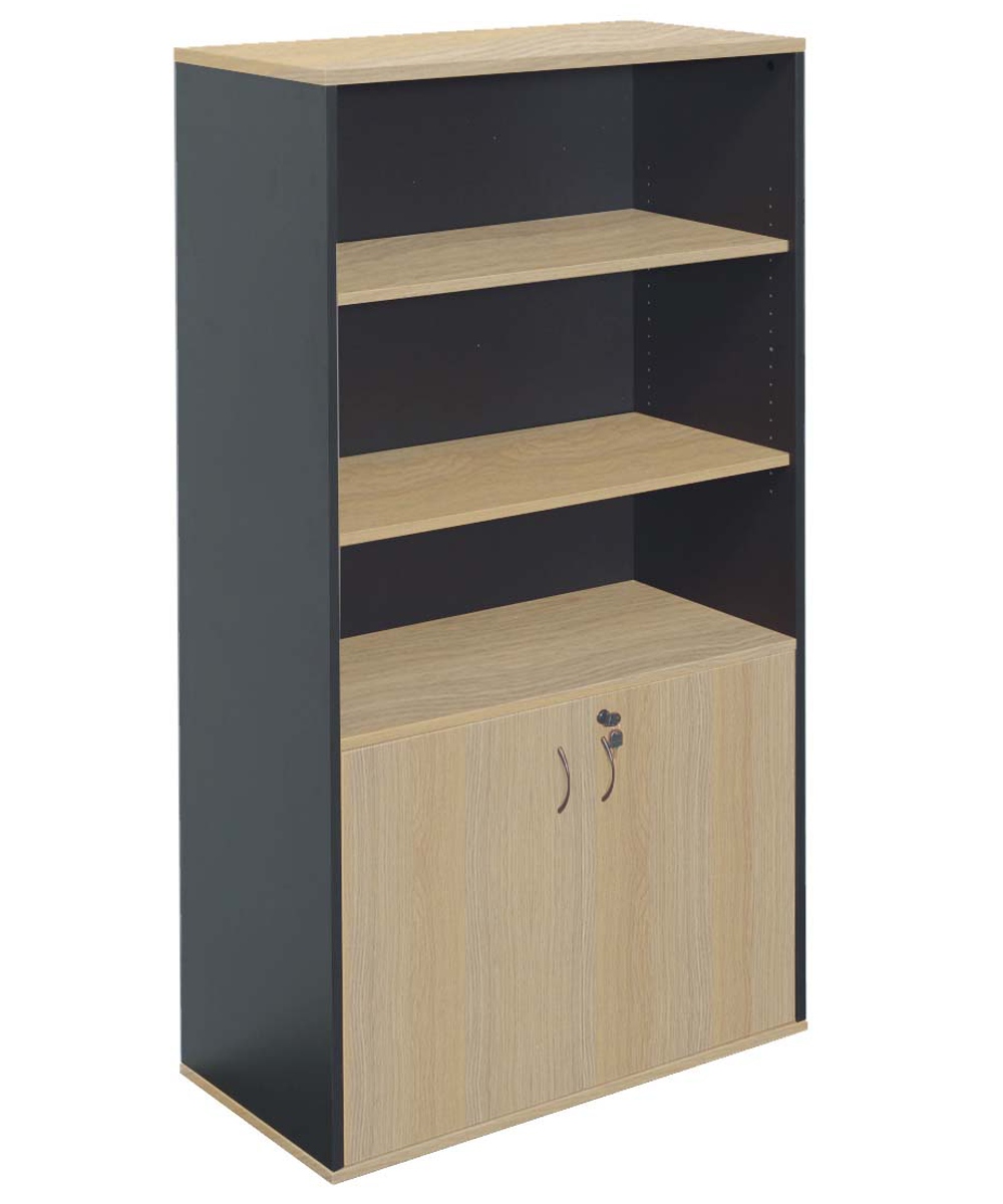 Worker Combination Cabinet Natural Oak and Ironstone
