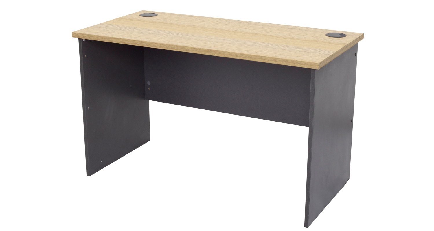 Worker Desk Natural Oak and Ironstone 1200×750