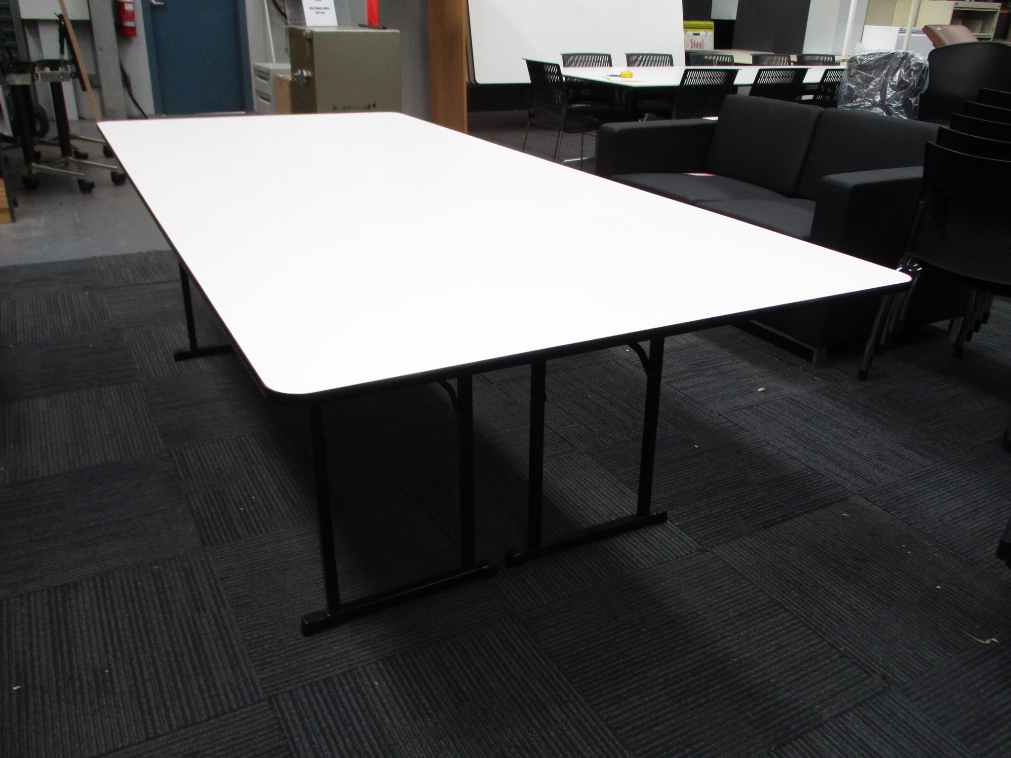 White Trestle Folding Tables 2400×1100 $290
