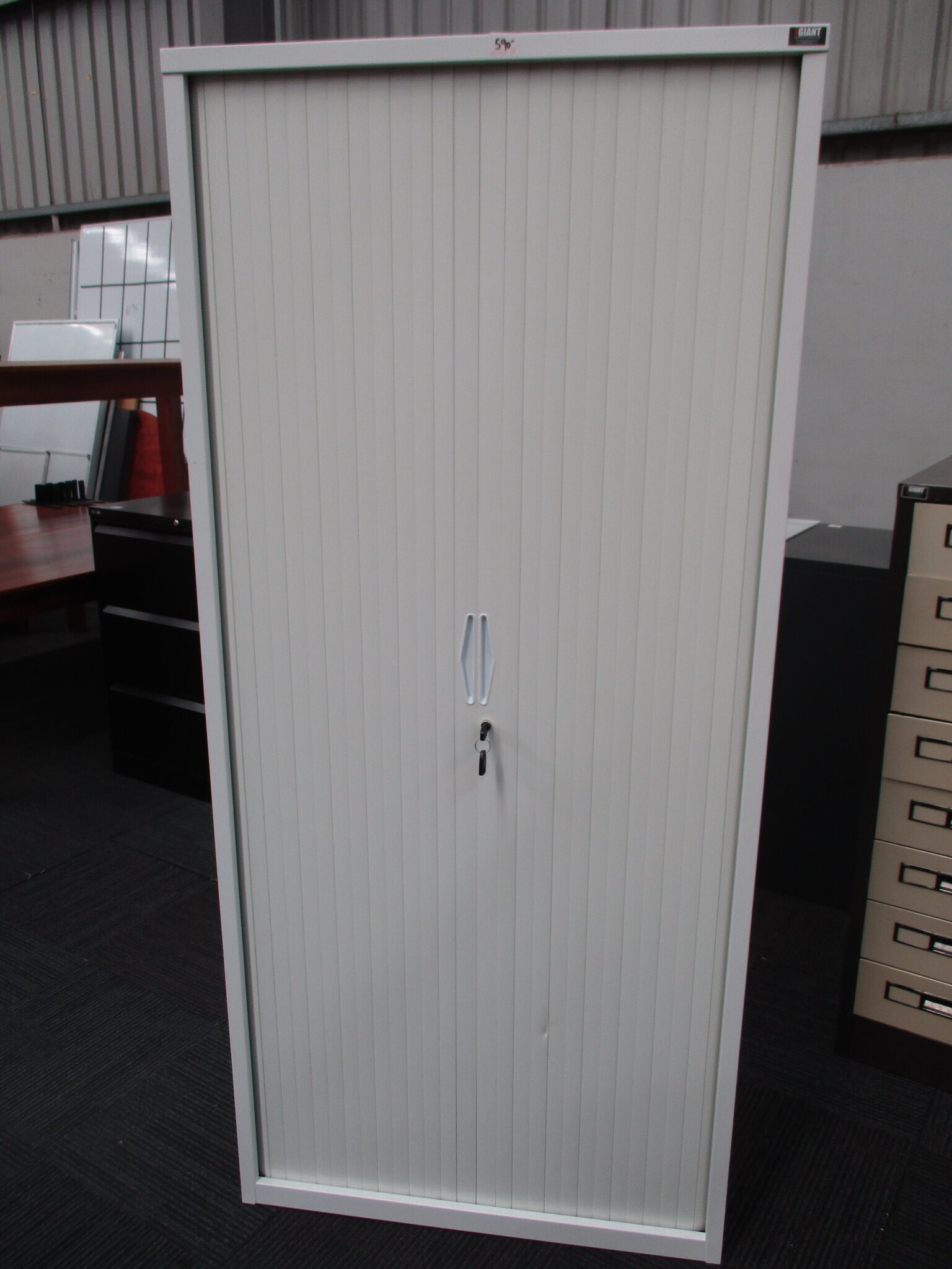White Tambour Cabinets 1980×895 $590