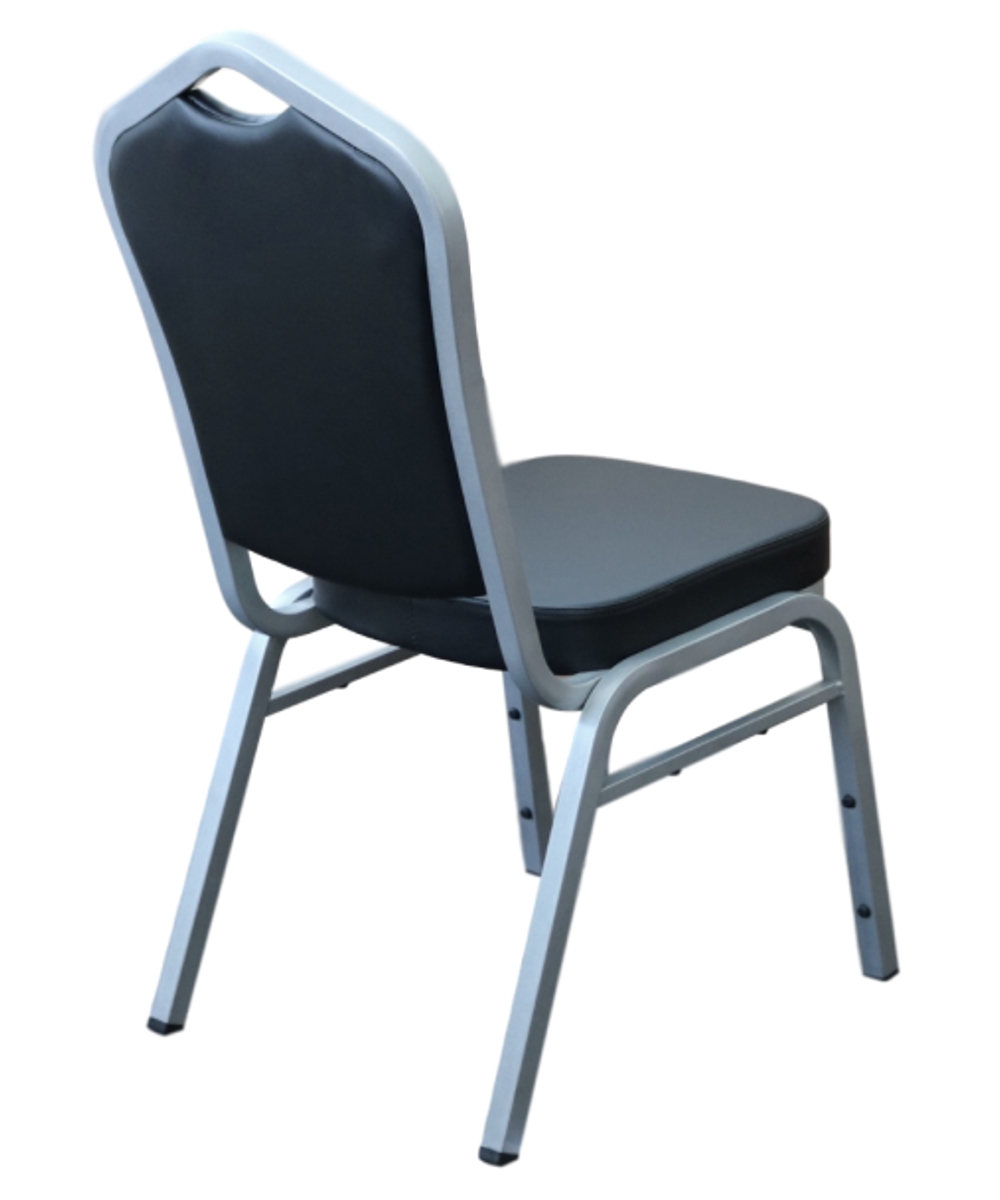 Function Chair Black Vinyl with Grey Frame (2)