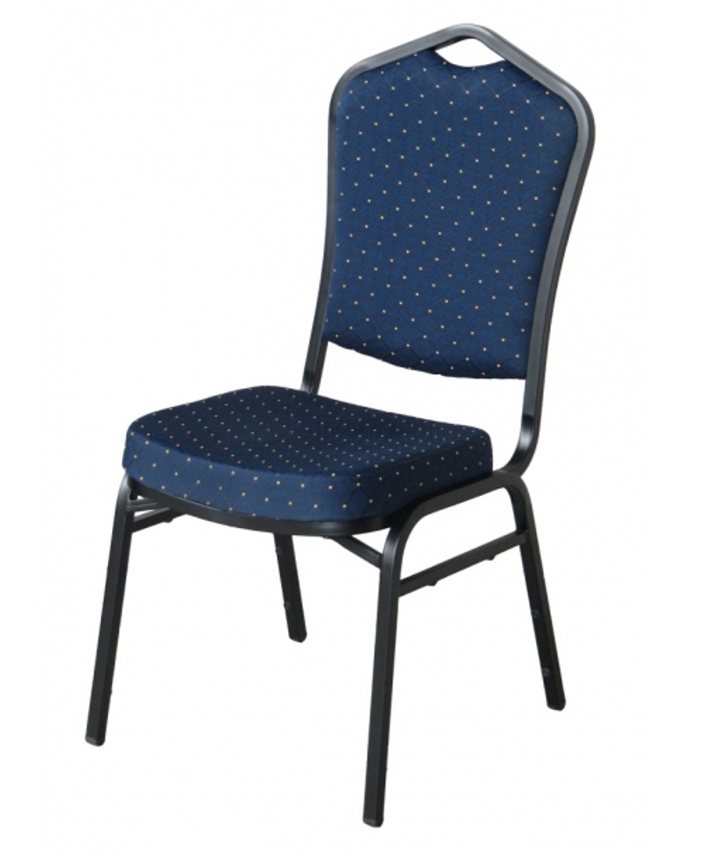 Function Chair Blue Fabric with Gold Fleck